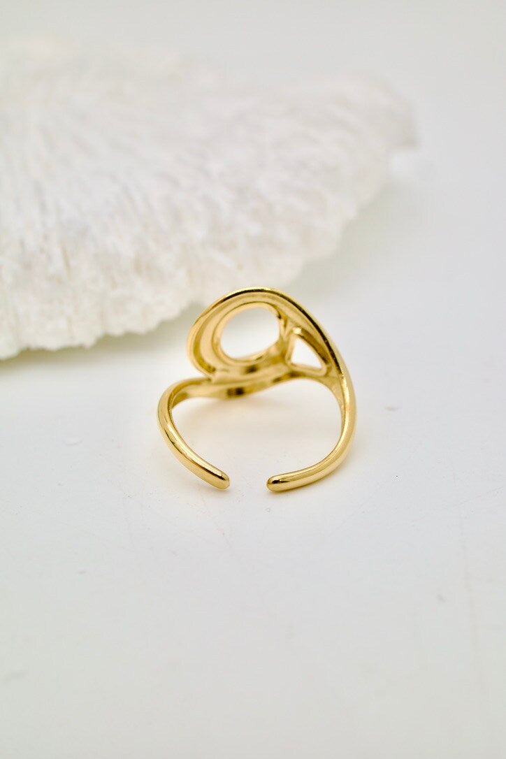 Bague ajustable doré