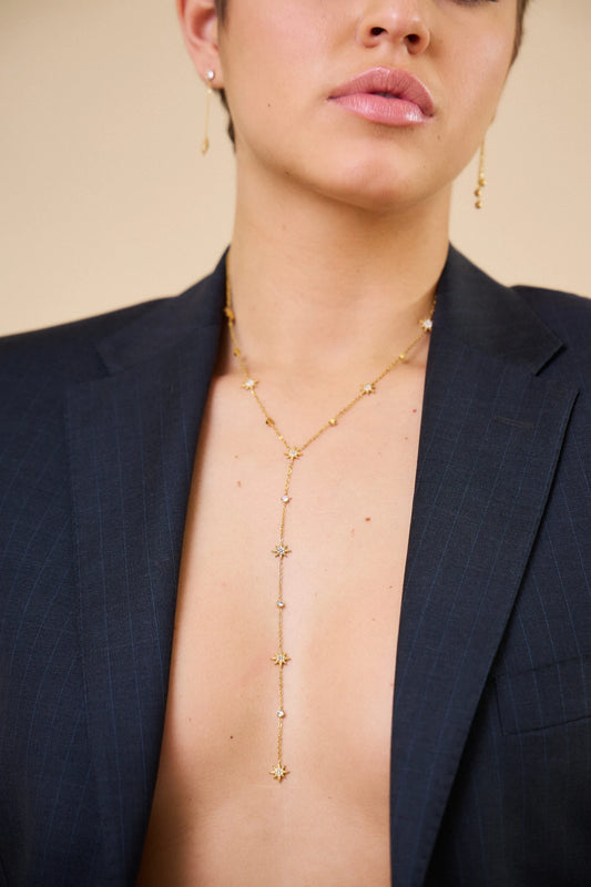 Collier long en Y