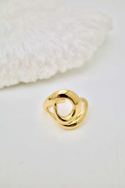 Bague ajustable doré