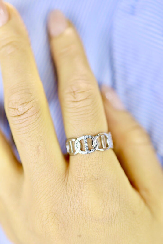 Bague sertie ajustable