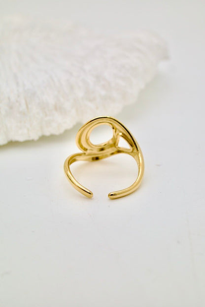 Bague ajustable doré