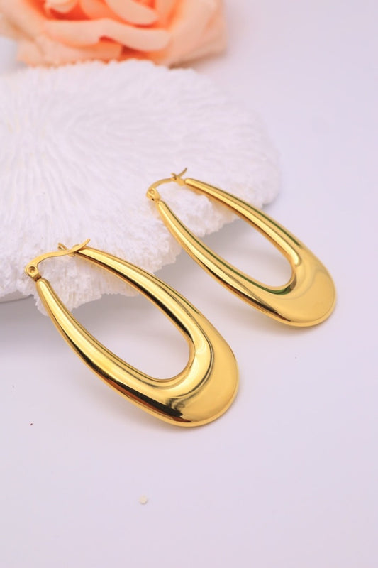 Boucle d’oreille doré acier inoxydable
