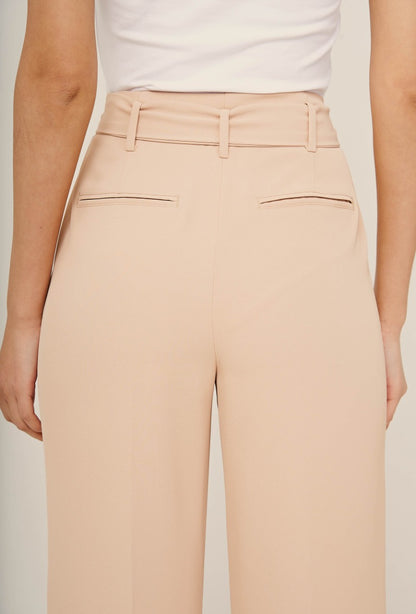 Pantalon ceinturé wide taille haute